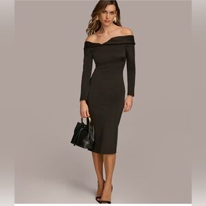 Donna Karan Elegant Black Dress Size 4 NWT